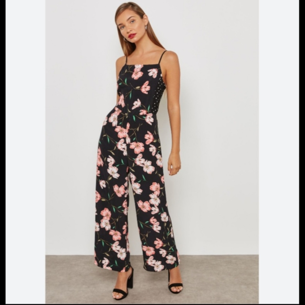 NWOT Topshop Floral Jumpsuit